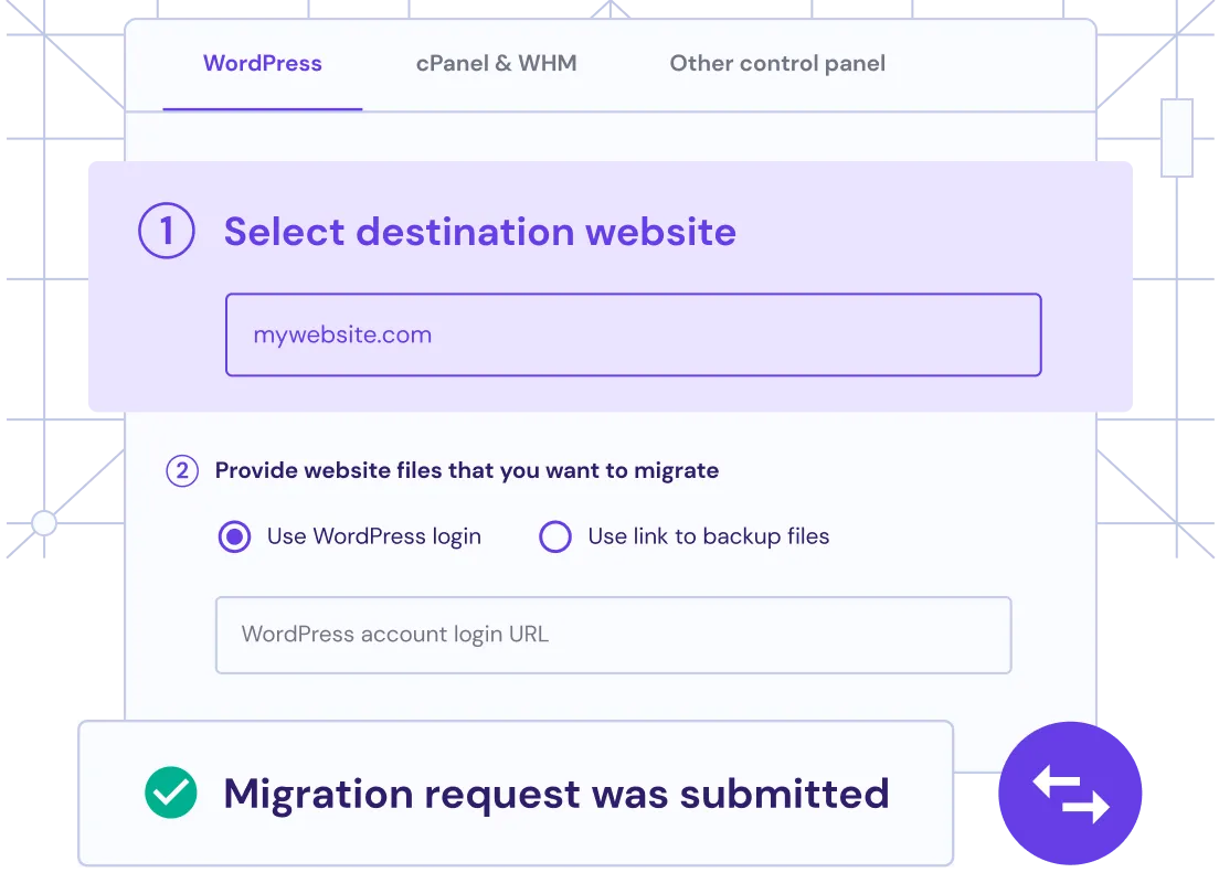 Migração de site WordPress gratuita